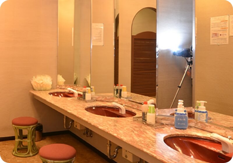 検査後にご利用いただけるパウダールーム